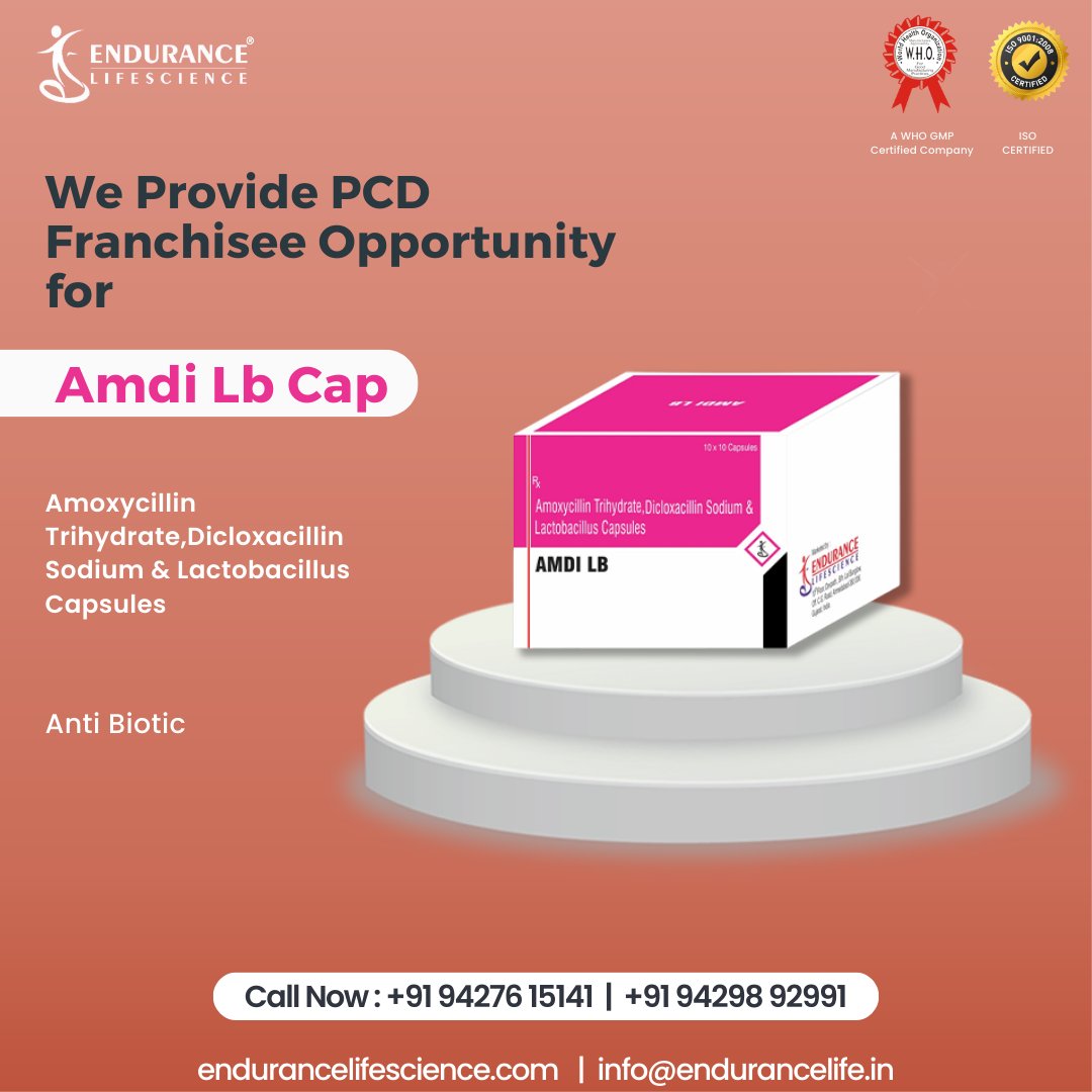 Unlock a world of health and vitality with Endurance Lifescience's PCD Franchise opportunity for Amdi LB Caps! 

Contact us today to learn more!
📞 +91 94276 15141 / +91 94298 92991

#EnduranceLifescience #PCDFranchiseOpportunity #AmdiLBcaps #HealthJourney #WellnessEmpowerment