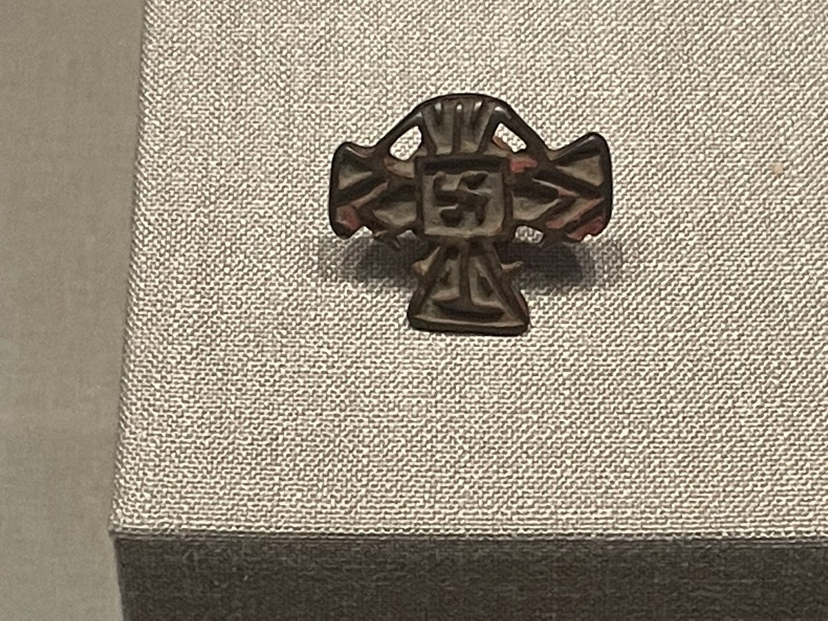 Saw an interesting object in the Inner Mongolia Museum in Hohhot. 
A Christian cross in Yuan Dynasty (13-14th century), with a Buddhist swastika in the middle.