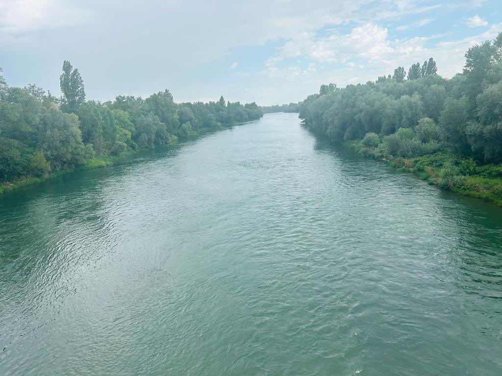 I’m walking along the Rhine path from km zero, where the first world war trenches ended on the border with Switzerland, to Freiburg, looking at a possible extension of the Western Front Way from one great mediaeval city and Cathedral to Canterbury, another such at the other end.