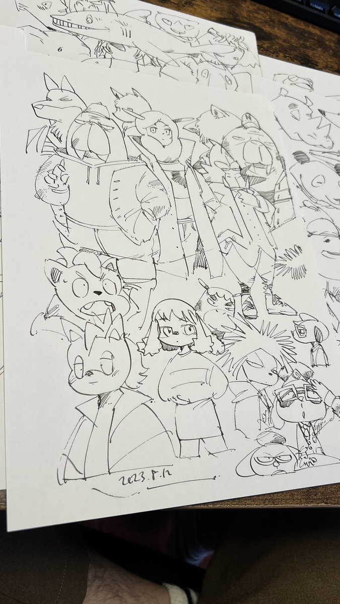 #まちゅむら夏合宿2023
 
いちにちめおわり〜〜〜〜〜ん
アニマル練習したでした(模写含む) 