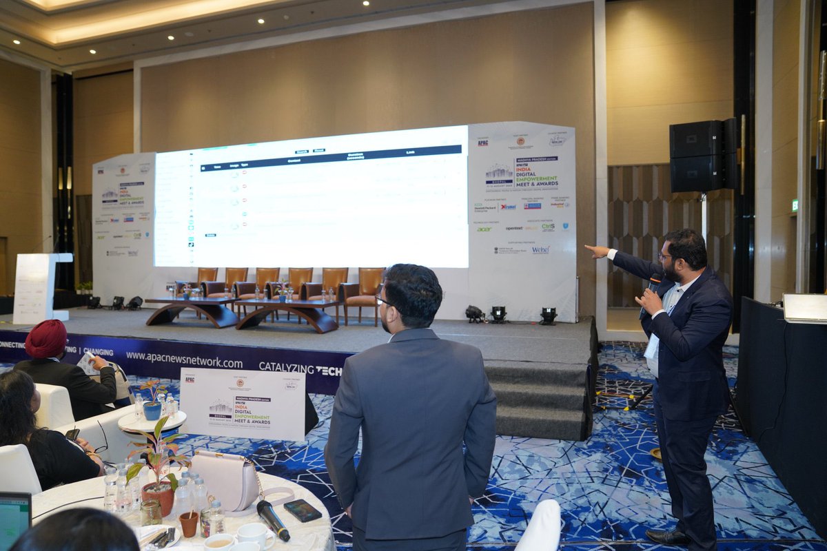 MPSeDC_DST's tweet photo. Special Presentation on Transforming Governance through Cyber Security &amp; Digital Forensics Armed with Emerging Technologies by Nikhil Mahadeshwar, Founder, #CyberSecuredIndia at the 4th ‘APAC India Digital Empowerment Meet &amp; Awards - MP’ on 12 Aug (Day 2) in Bhopal.
#IDEMMP https://t.co/ewQOWVk5yk