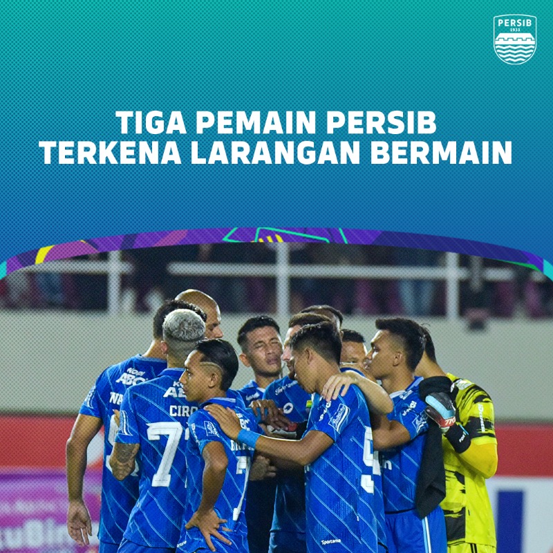 persib's tweet photo. Ketiganya mendapatkan sanksi larangan bertanding dari Komisi Disiplin (Komdis) PSSI atas pelanggaran Kode Disiplin PSSI Tahun 2023.