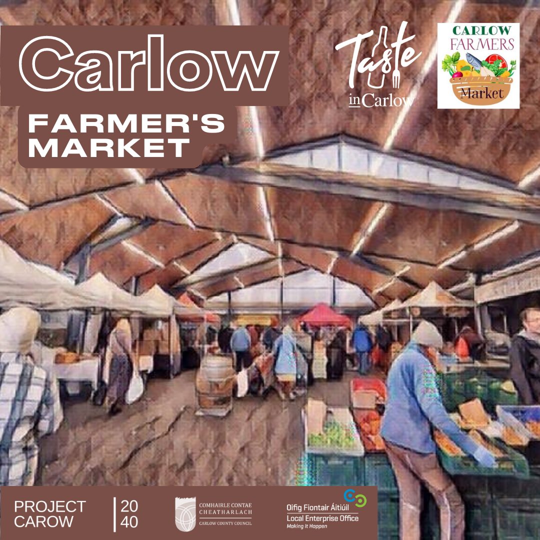 Get your #TasteinCarlow at Carlow Farmer's Market which is open today until 2pm at The Exchange at Potato Market, Carlow Town!
#ShopLocalShopCarlow #farmersmarket #carlow #organicfood #food @carlowfarm @carlowtourism @ancienteastIRL @CarlowLEO @Carlow_Co_Co @allaboutcarlow