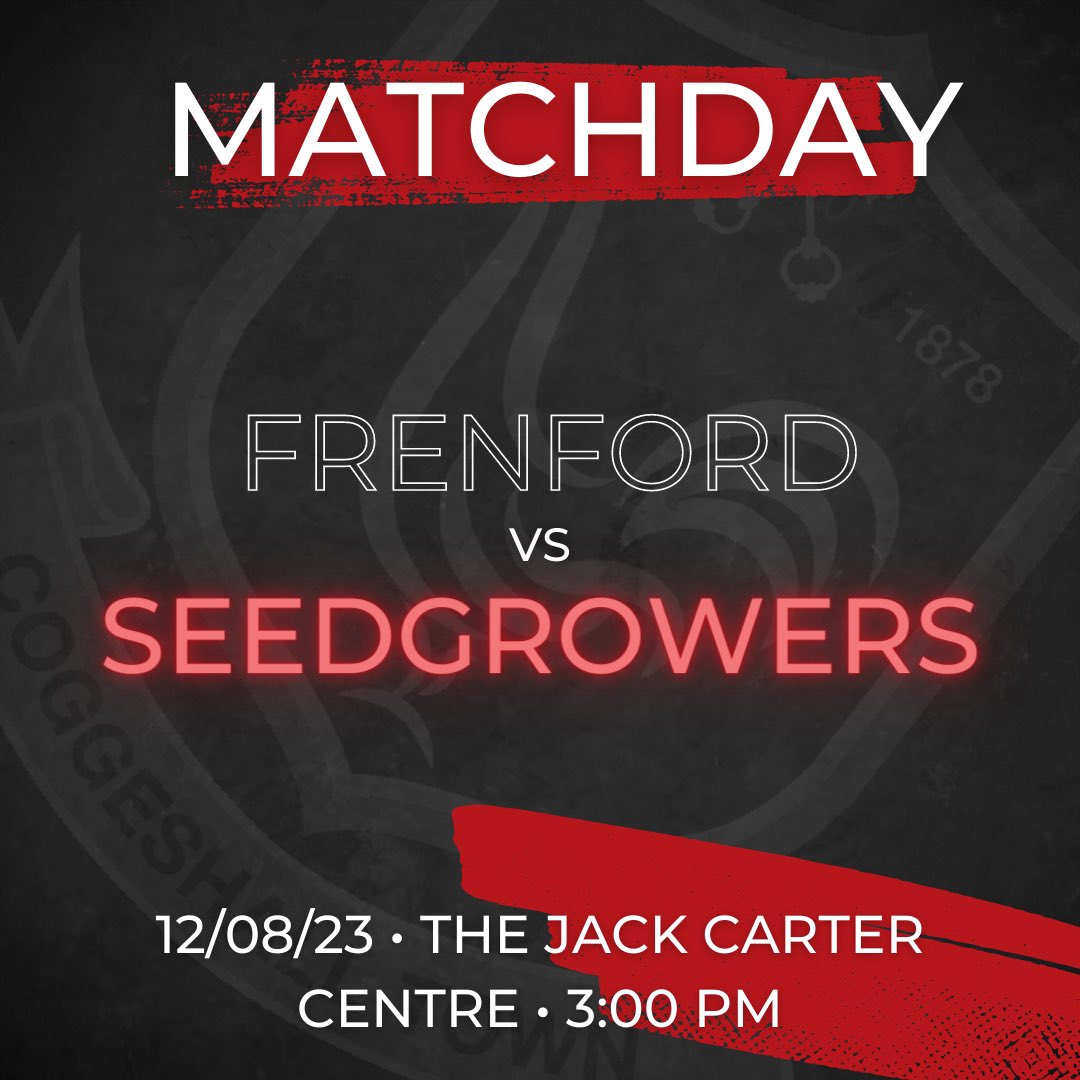 MATCHDAY

🆚 <a href="/FrenfordFC/">Frenford FC</a>
🏟️ The Jack Carter Centre, Ilford
🕐 3:00pm kick-off

We make the trip to Ilford this afternoon as we get back to work against Frenford 🔴⚫️

#FRECOG