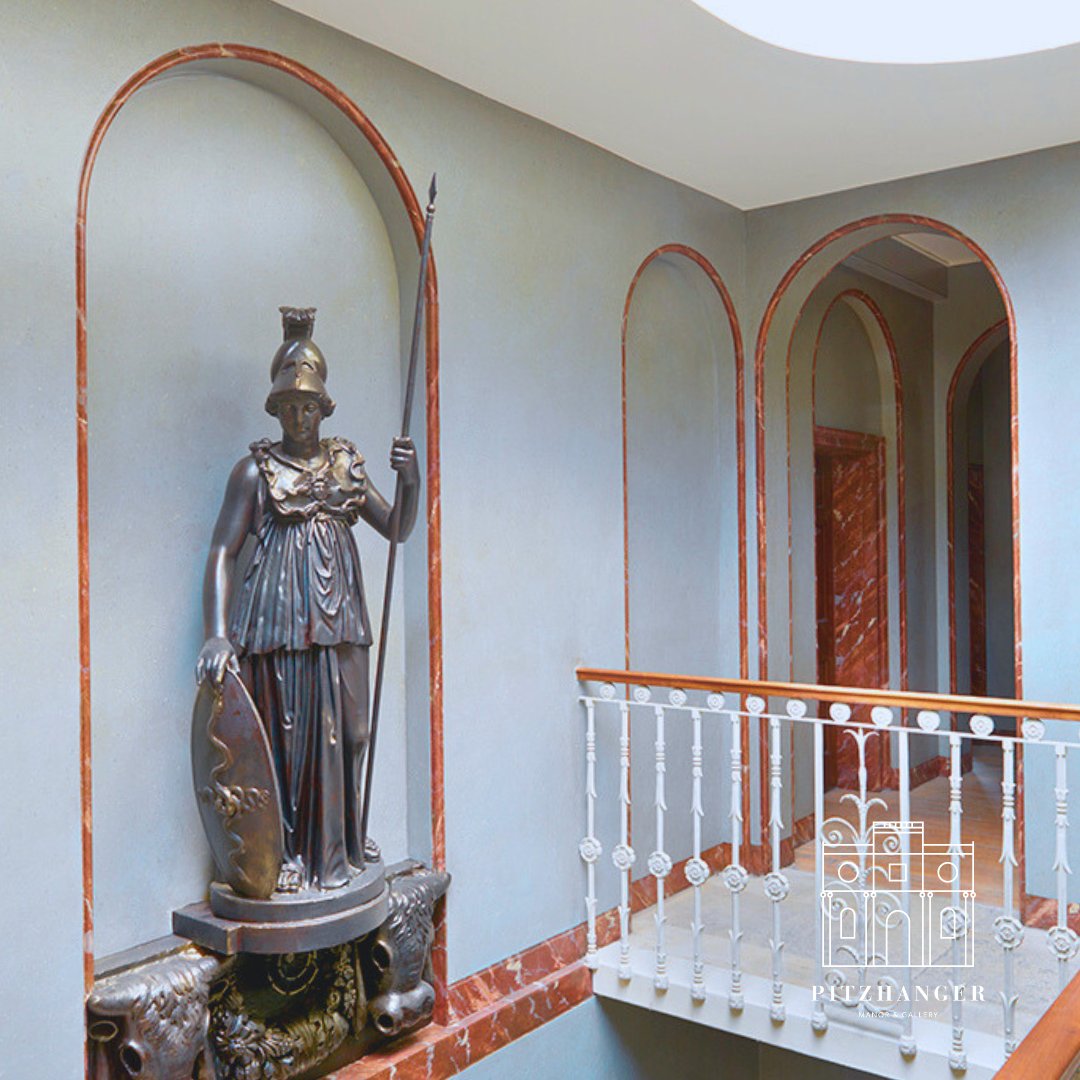 Pitzhanger's tweet photo. Did you know? 🤓 Minerva graces Pitzhanger Manor's staircase, inspired by Italy's Temple of Vesta. 🏛️ Sir John Soane showcases his Bank of England pride here. Discover Pitzhanger's tales! 📖💫 Learn more: https://t.co/AISJPOJPq0
#Pitzhanger #Ealing #Art #Architecture @boemuseum https://t.co/FN15lPInqc