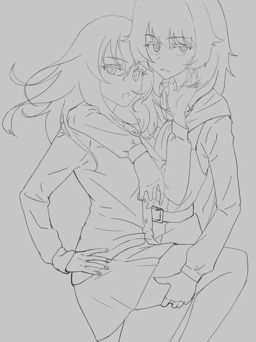 線画できた……