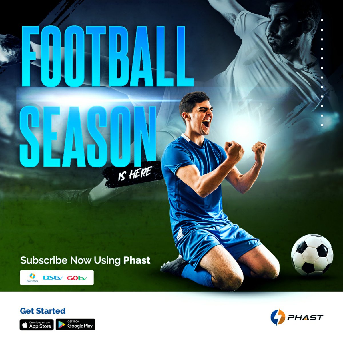 Phast_app's tweet photo. EPL !!!
La Liga !!!
Série A!!!
Champions League!!!

Football season is here again ⚽⚽⚽

Subscribe to your favorite streaming platforms from Phast app to catch live football actions.

Download now on Playstore and appstore to get started

#weekend 
#football
#EPL23 https://t.co/lQgtagcHOu