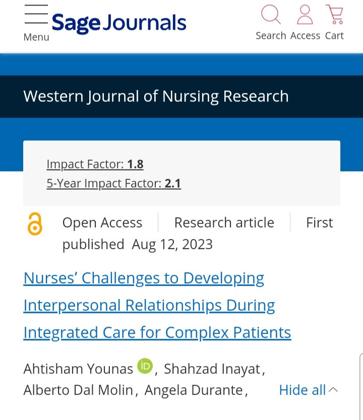 NEW PAPER OUT Families often withheld critical information and were abusive towards nurses. Power struggles to demonstrate authority in decision-making were common within health care teams @Angie_Durante89 @ShahzadIna69832 @AlbertoDalMolin journals.sagepub.com/doi/10.1177/01…