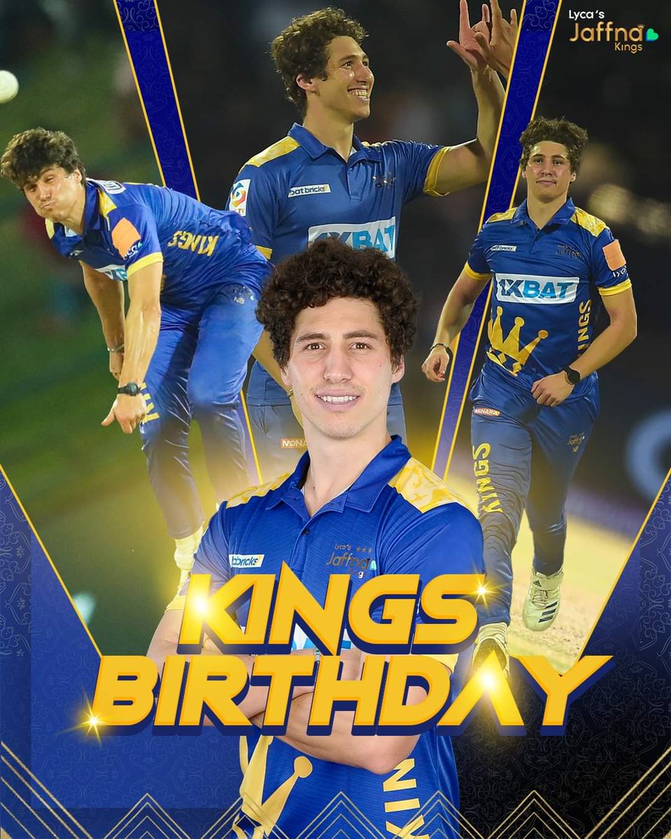 Lycajaffnakings's tweet photo. Wishing our express leftie a very ℍ𝕒𝕡𝕡𝕪 𝔹𝕚𝕣𝕥𝕙𝕕𝕒𝕪!💙👑🎂
இன்றைய தினம் தனது பிறந்த நாளைக் கொண்டாடும் நன்றே பர்கருக்கு இனிய பிறந்த நாள் வாழ்த்துக்களை தெரிவித்துக் கொள்கின்றோம்
#JaffnaKings #KingsOfTheNorth #JaffnaKings #YaalKollo #AdidaMachan #LPL2023 #TitleNumber04 #NB https://t.co/mTyuvRCXMD