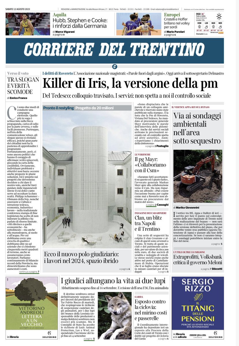 Mentre troppi si perdono nell’amenità da social network, la vita reale bussa pure all’ombra delle Dolomiti: l’editoriale del #Corriere del #Trentino