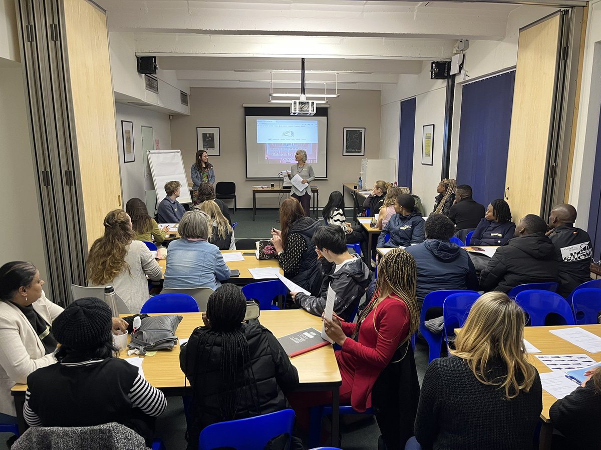 ChrisThurmanZA's tweet photo. Fantastic workshop taking place @WitsUniversity this morning! @GinaBloom5 and Lauren Bates (@educasions) are presenting mixed reality game @PlayTheKnave to a group of teachers who are learning about new ways to introduce their students to Shakespeare in a fun and accessible way. https://t.co/lxT3sfgnPi