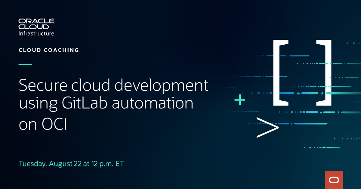 weblogic11g's tweet image. In this upcoming webinar, @OracleCloud experts will demonstrate GitLab CI pipelines and how to incorporate #OCI native services like OKE for #CloudNative application deployments. social.ora.cl/6014P9VTj