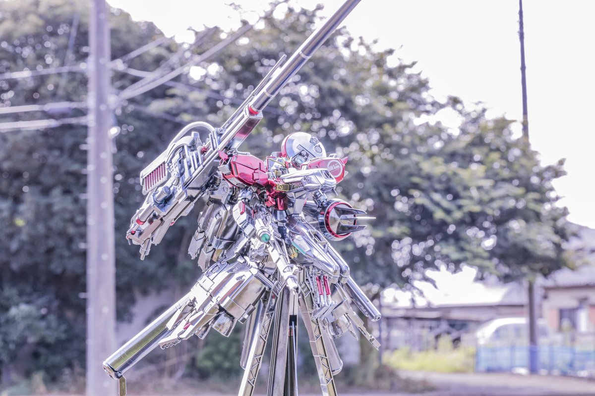 MG　ディープストライカー完成！ ボーンミラーでテッカテカ🎵 #ガンプラ好きな人たちと繋がりたい #ボーンペイント