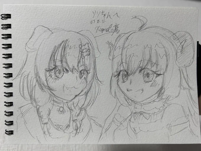 ころさんとわためぇ描いた!!!りりちゃんありがとねっ!!!🥰
