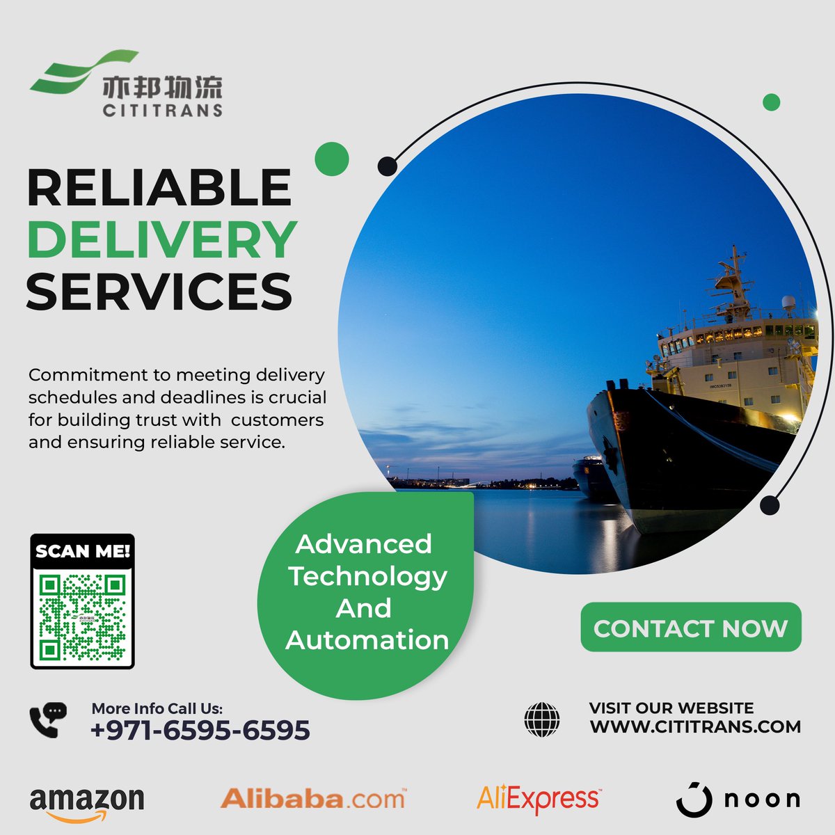 𝐂𝐢𝐭𝐢𝐭𝐫𝐚𝐧𝐬 Express 𝐒𝐞𝐫𝐯𝐢𝐜𝐞𝐬. | 𝐀 𝐏𝐥𝐚𝐜𝐞 𝐖𝐢𝐭𝐡 𝐁𝐞𝐬𝐭 𝐐𝐮𝐚𝐥𝐢𝐭𝐲 𝐀𝐧𝐝 𝐒𝐞𝐫𝐯𝐢𝐜𝐞. ✅ 
We are t𝐡𝐞 𝐦𝐨𝐬𝐭 𝐑𝐞𝐥𝐢𝐚𝐛𝐥𝐞 𝐂𝐨𝐦𝐩𝐚𝐧𝐲 𝐟𝐨𝐫 𝐚𝐥𝐥 𝐲𝐨𝐮𝐫 𝐧𝐞𝐞𝐝𝐬.

📱 +971 6595 6595
🌐cititrans.com

#cititranslogistics