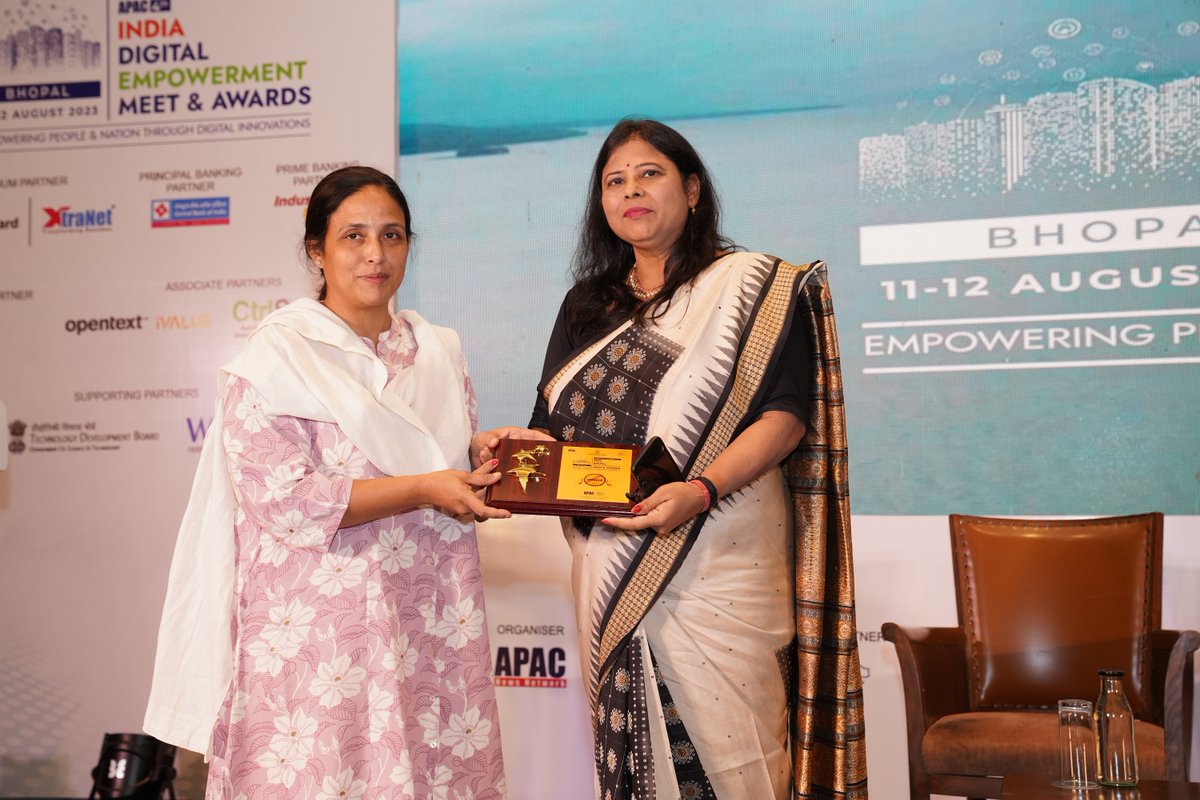 Apacnewsnetwork's tweet photo. Special Session on Making Public Finance Operation Simplified through Technology by Arpita Khare, Addl. Dir., Directorate of Treasuries &amp; Accounts, @mpfinancedep at the 4th ‘APAC India Digital Empowerment Meet &amp; Awards-MP’ on 12 Aug (Day 2) in Bhopal
#IDEM #IDEMMP #APACGovernance https://t.co/jBkBCeUhwf