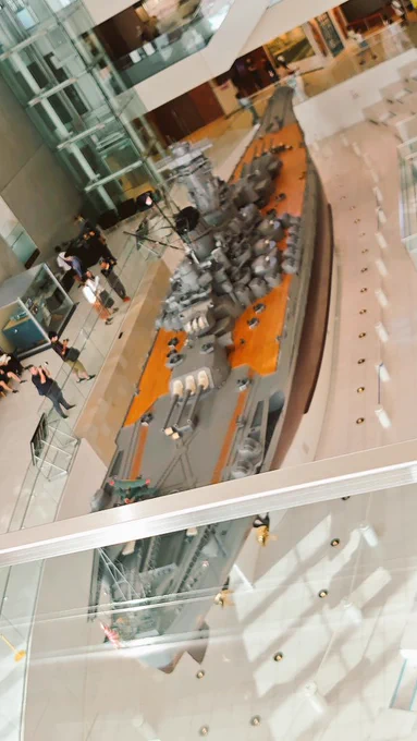 #アキくんあのね 1/10スケールの戦艦 大和見てきたよー! 迫力すげかった!