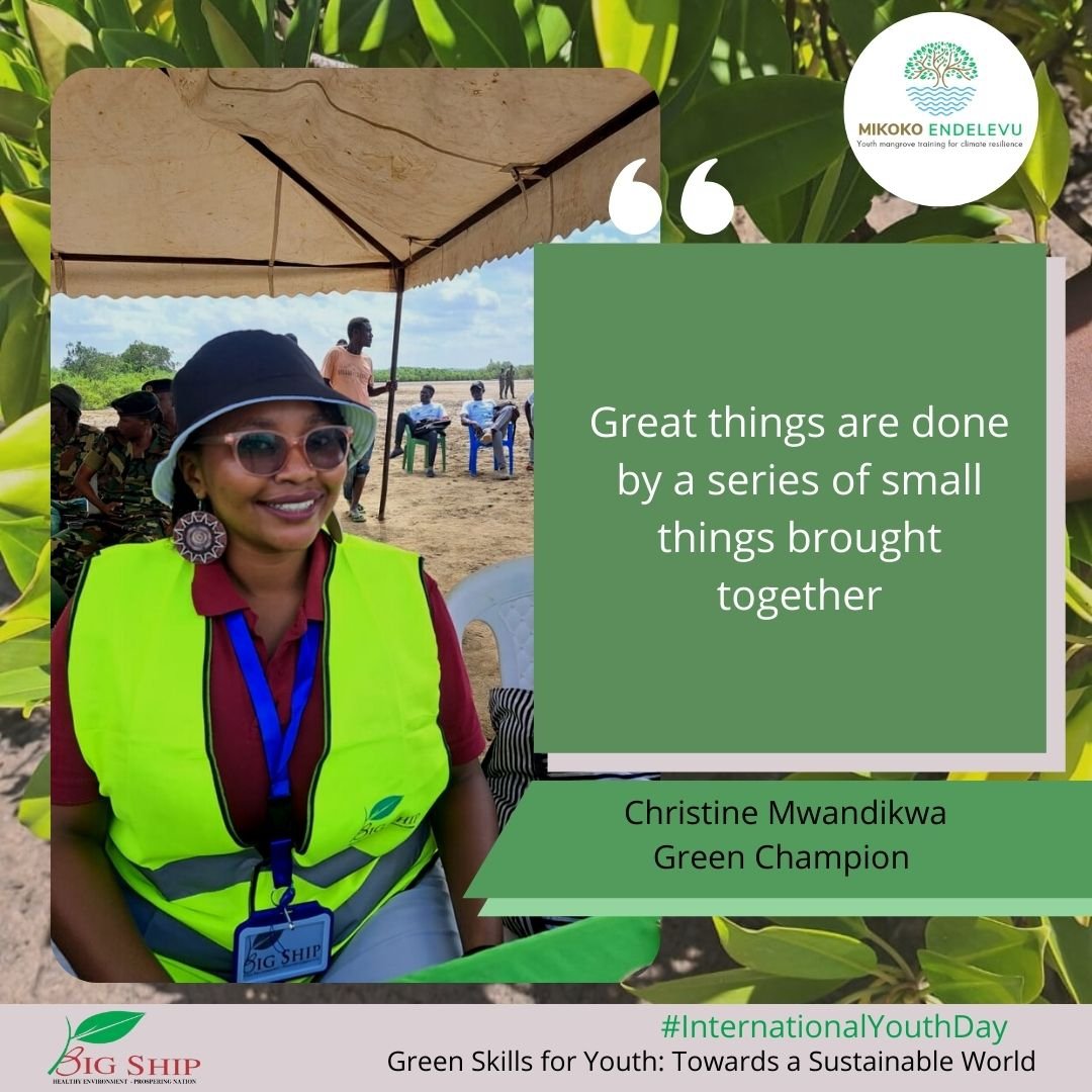 BigShip_CBO's tweet photo. Meet our Mikoko Endelevu trainees as they share insights for #internationalyouthday 2023 with theme focusing on Green skills for youth towards a sustainable world. 

#youth #greenskills #GoGreen https://t.co/4dyLZsx7s3