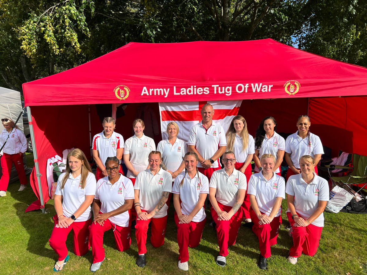 ArmySportASCB's tweet photo. The Army Ladies Tug of War team is ready to represent England ๐ด๓ ง๓ ข๓ ฅ๓ ฎ๓ ง๓ ฟ today in the British & Irish Championships at Elgin Scotland in the Ladies 560Kg
Very best of luck all ๐ช
@army_tug @englandtugofwar
#BritishArmySport #ArmyTugOfWar #TugOfWar #GetRopedIn https://t.co/ydqxSh9nGW