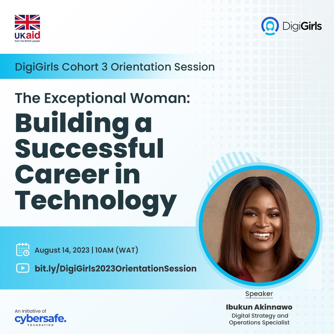 cybersafehq's tweet photo. Excitement is in the air as we eagerly await Monday 14th August 2023 for the Orientation Ceremony to officially welcome beneficiaries of the DigiGirls Training Program. After an intense application process we are glad to be welcoming the 3rd Cohort of DigiGirls. https://t.co/LNRqucWm9e