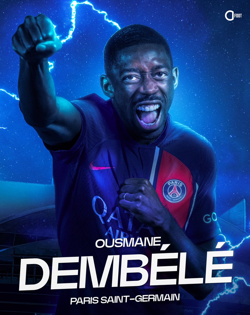 ActuFoot_'s tweet photo. 🚨💣 OFFICIEL ! OUSMANE DEMBÉLÉ SIGNE AU PSG !!! 🔴🔵

Montant de la signature : 50 M€. 💰 https://t.co/EHGXHWOwf1