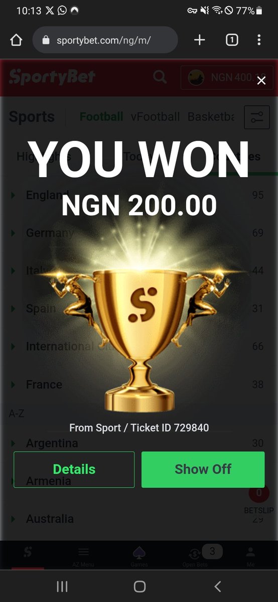 bigabaz27's tweet photo. Good morning 
My first win of today 
Give me some likes &amp; follow for more free win games https://t.co/n7PHoCPQtv