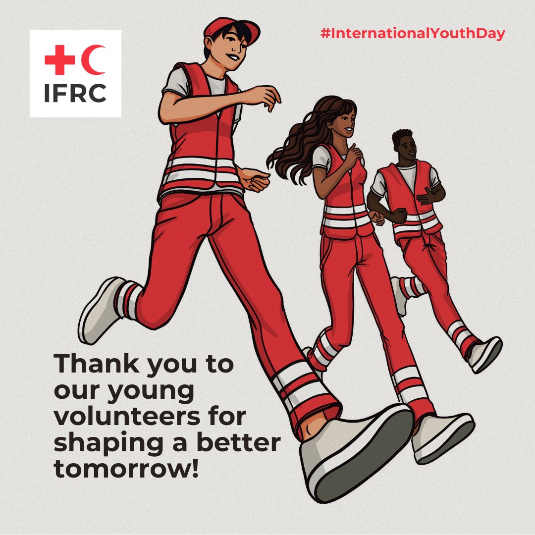IFRC (@ifrc) on Twitter photo It’s International #YouthDay!  
We celebrate the young people who are dedicating their time and effort to help their communities.  
Thanks for inspiring us and shaping a better tomorrow. It’s International #YouthDay!  
We celebrate the young people who are dedicating their time and effort to help their communities.  
Thanks for inspiring us and shaping a better tomorrow.