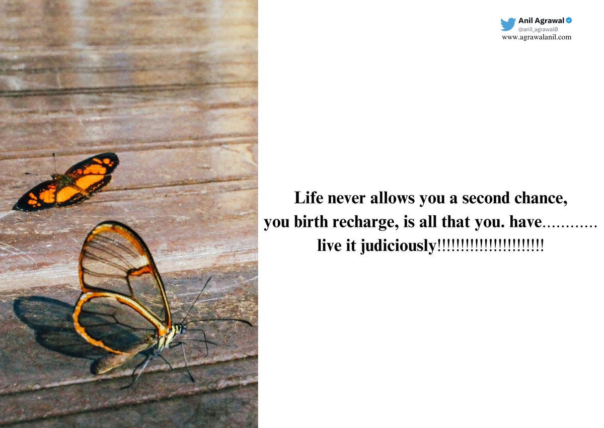 anil_agrawal0's tweet image. #Life never #allows you a #second #chance, you #birth #recharge, is all that you. have............ #live it #judiciously!!!!!!!!!!!!!!!!!!!!!!!