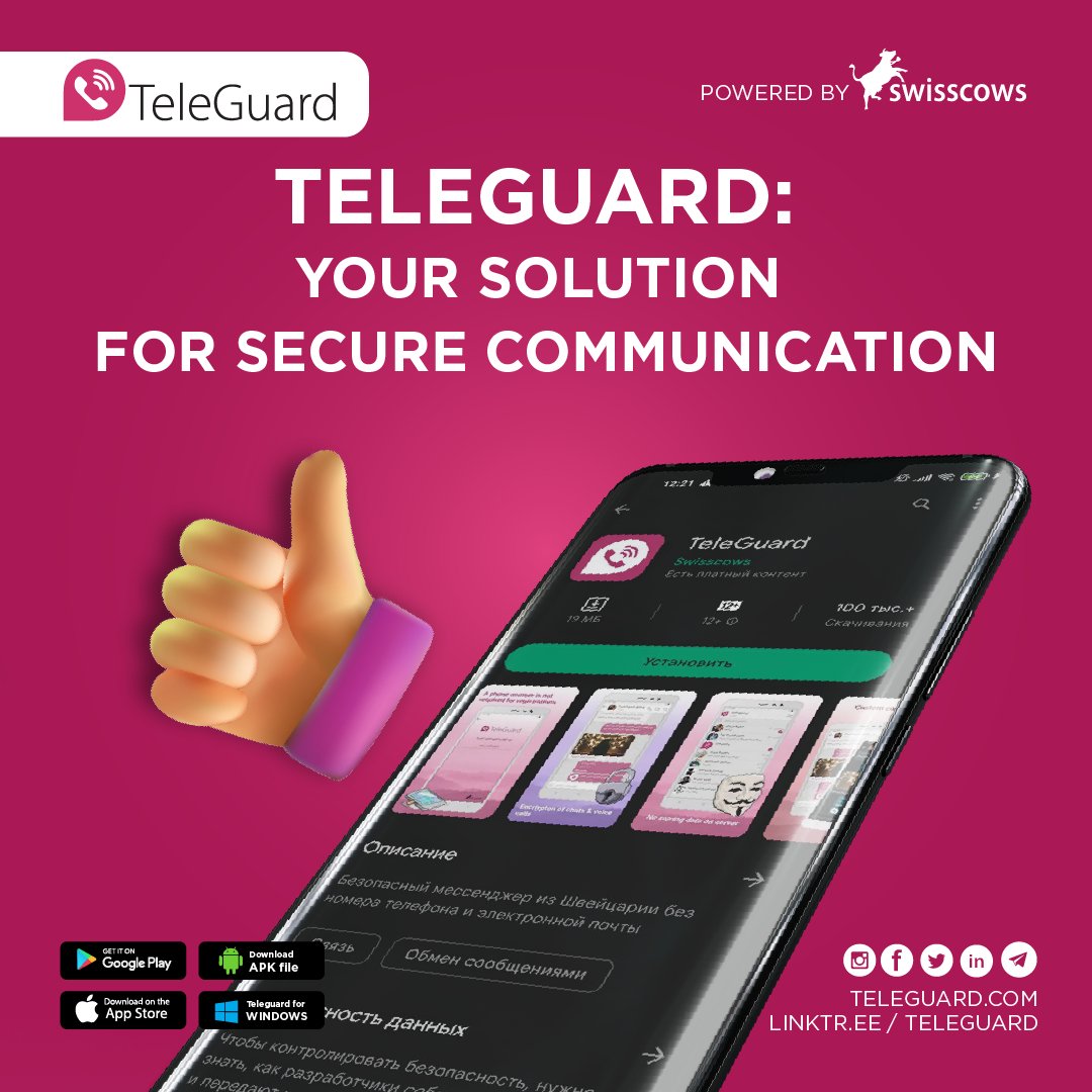 Teleguard_'s tweet photo. Need #secure #communication? Look no further! TeleGuard offers top-notch encryption &amp; authentication to protect your data. Start communicating securely today with #TeleGuard. #SecureCommunication #DataProtection https://t.co/1CvyJU4yeO