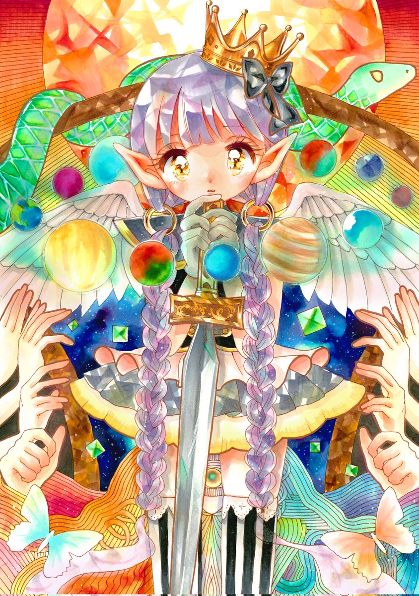 「My illustration from two years ago and G」|💎吉田 南ナ子💎鱗粉を辿ってのイラスト