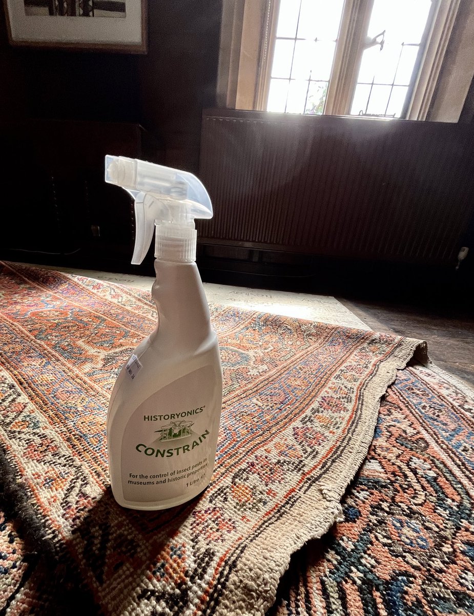 HistoryonicsUK's tweet photo. Itโs whatโs underneath that matters. Wool rugs are vulnerable to attack by clothes moth. A regular treatment to the under edge will keep your fabric safe. #constrain https://t.co/SWzd2Mf1BP