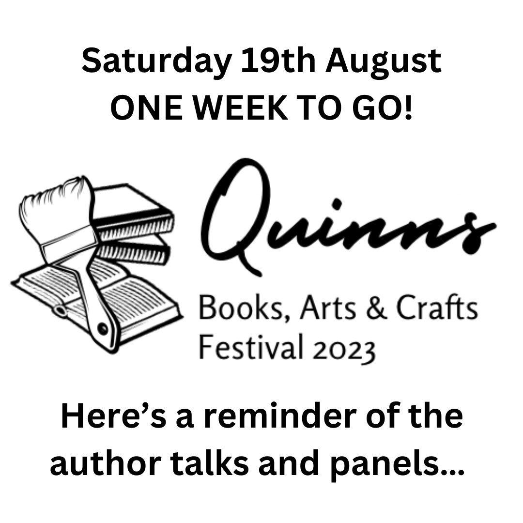 QuinnsBookshop's tweet photo. ONE WEEK TO GO! 📣 

Only ONE WEEK to go until our Books, Arts &amp; Crafts Festival on Saturday 19th August, and we’re getting ridiculously excited! 🎉🤩

WHO’S COMING? 🙋🏼‍♀️ 🙋‍♂️ 🙋🏾‍♀️

Pre-booking strongly recommended; visit https://t.co/UMOk91jERW

SEE YOU THERE! 👋 https://t.co/yRWO1Mmku3