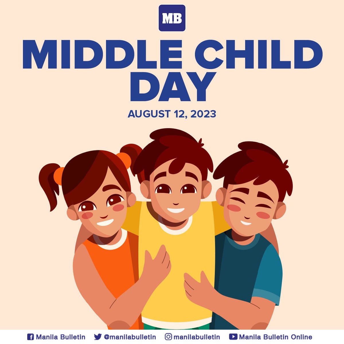 manilabulletin's tweet photo. Shoutout to all the amazing middle children out there! ✨

To all the middle children who keep the peace in the family, today is your time to shine! 

Share with us the best part of being a middle child #MiddleChildDay https://t.co/9RZZIKtBTr