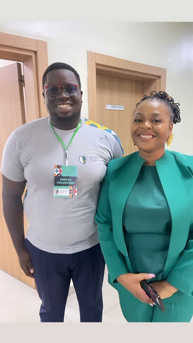 string_doc's tweet photo. A quick snapshot with the Pioneer Director-General of the John Odigie-Oyegun Public Service Academy at the official launch of the academy.
#JOOPSALaunch
#JOOPSA
#PublicServiceExcellence
#LeadershipTraining
#ImpactfulInitiatives
#CountdownToLaunch
#ExcellenceOnDisplay https://t.co/ZLUJM0Mi4W