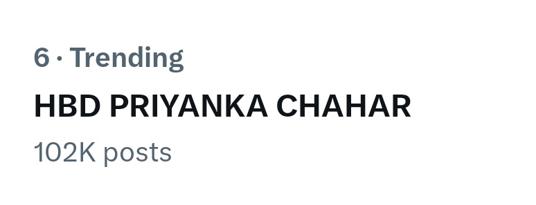 100K Done and Dusted

Congratulations Everyone, Now let's move towards 200K

HBD PRIYANKA CHAHAR