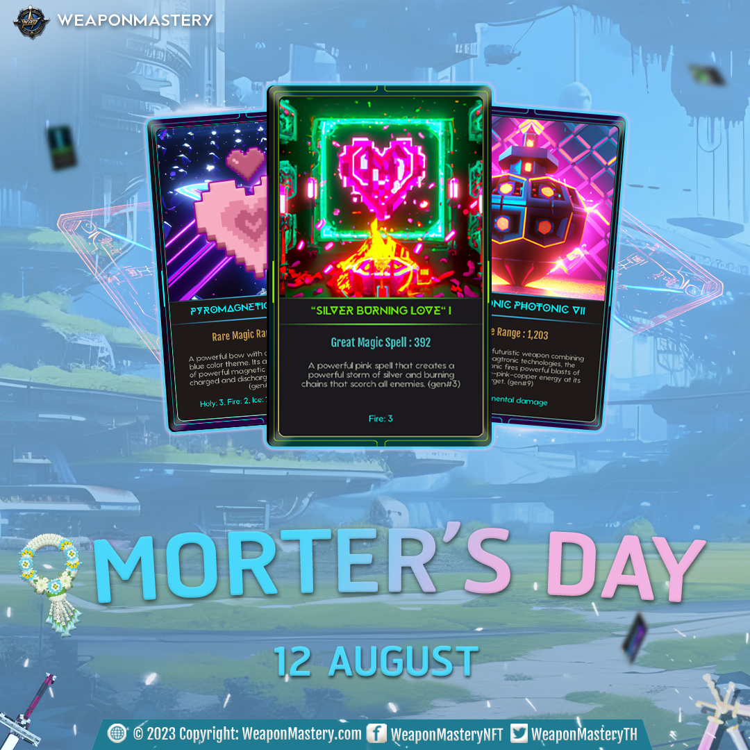 WeaponMasteryTH's tweet image. Happy Mother's Day 🩵

NFT Special Pack #2 : bitkubnft.com/gashapon/418 

#Weaponmastery
#Bitkubchain
#BlockchainGaming
#NFT #NFTCommunity 
#gaming #PlayToEar