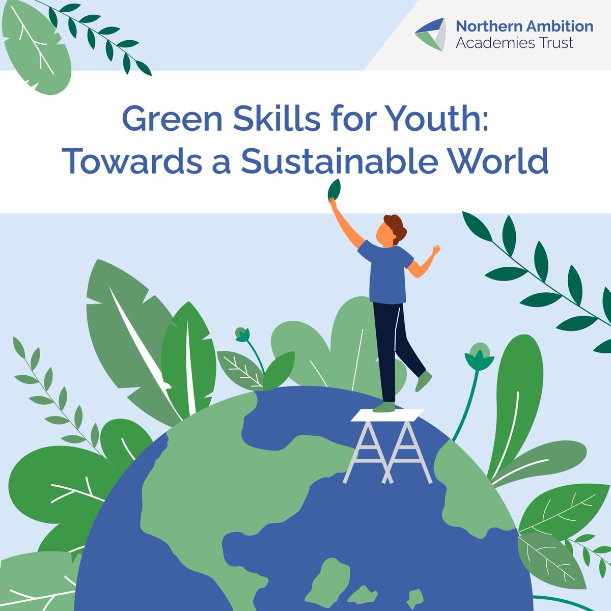 NAmbitionTrust's tweet photo. Today is the UN International Youth Day. 

Today's theme? 'Green Skills'! 

Green skills are “knowledge, abilities, values and attitudes needed to live in, develop and support a sustainable and resource-efficient society”. 

For more information, head to https://t.co/UrpFZc2mAL https://t.co/qkQpdZEwnI