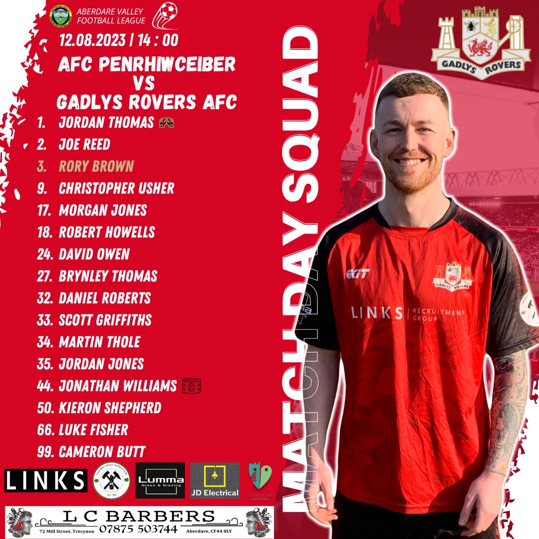 🗣️ Today’s 16 Man Squad 

#UppaGadlys 🔴⚫️