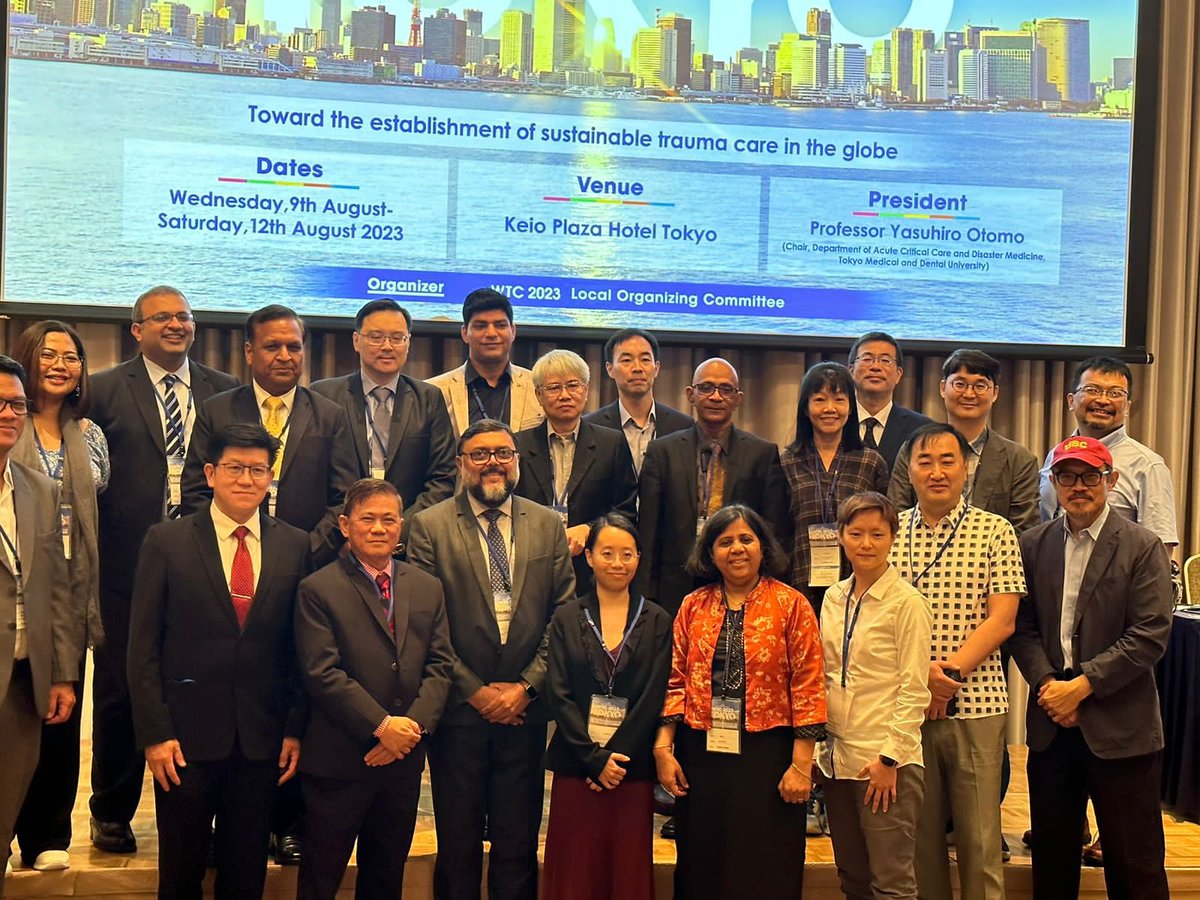 Glimpses of #WTC2023 at #Tokyo_Japan 
#worldtraumacongress_wtc2023
1. Another presentation on Thoracic Trauma: Early VATS outcomes. 
2. Team ACT: Asian Collaboration for Trauma at WTC