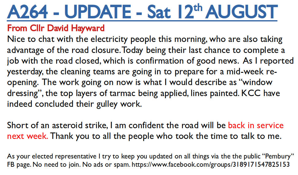 Cllr David Hayward - @pembury.bsky.social (@votepembury) on Twitter photo 