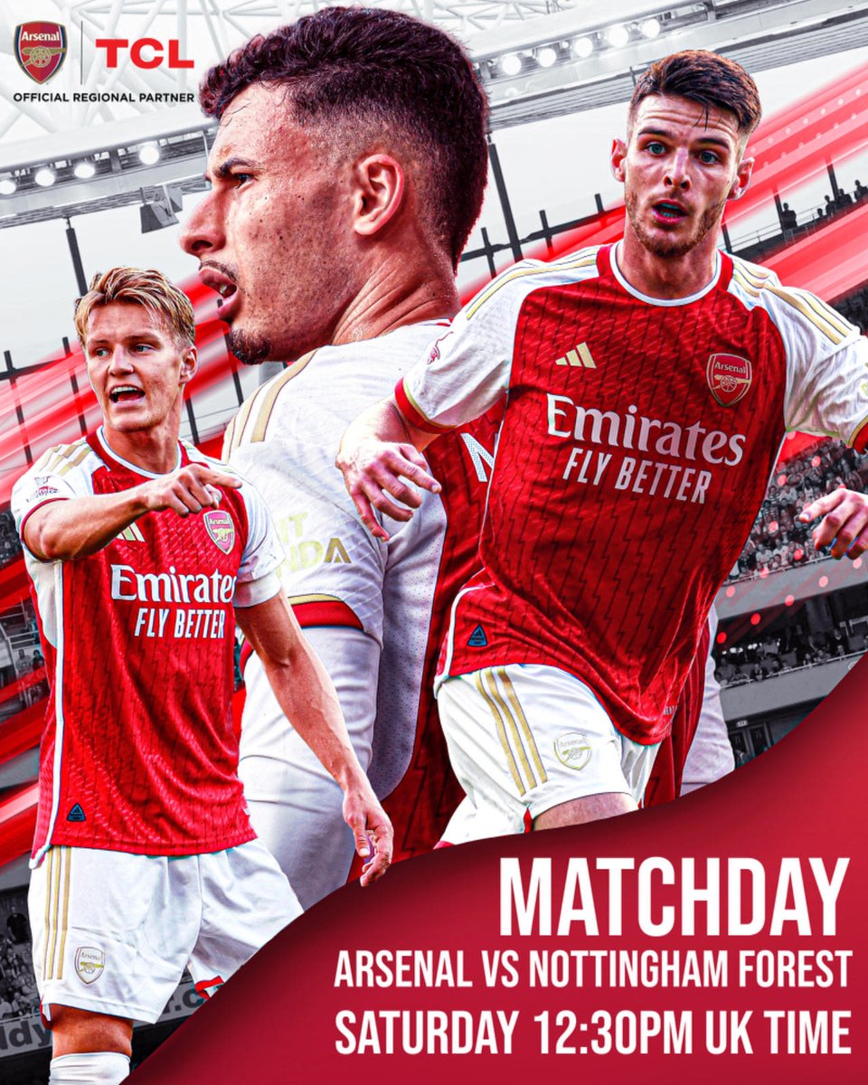 TCLPak's tweet image. The Premier League season is back! We're excited to watch Arsenal's first game, can you predict the final score? Comment below

#Arsenal #TCLME #chooseTCL #InspireGreatness #PremierLeague