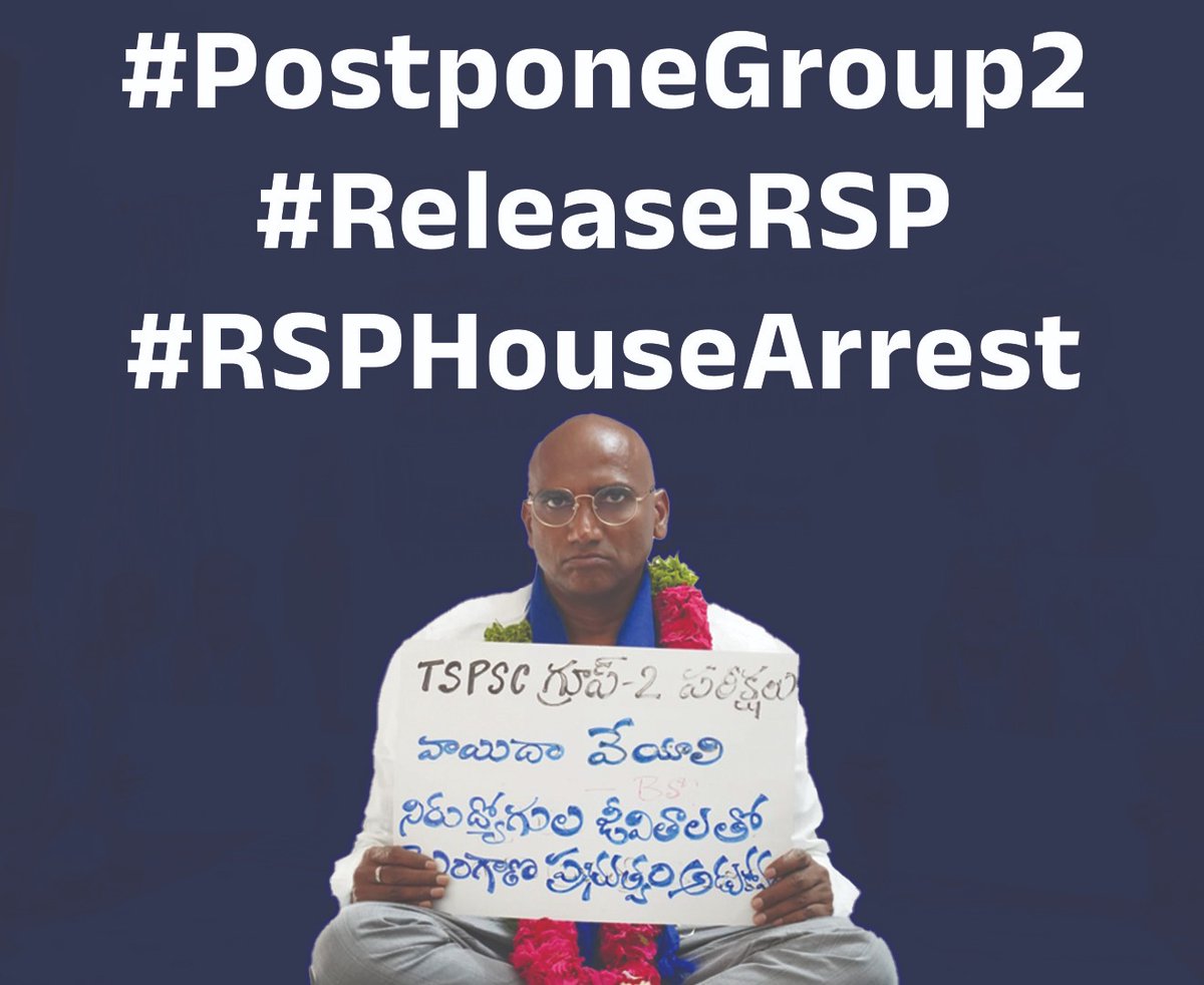 Raghuyadha41671's tweet image. నిరుద్యోగుల భవిష్యత్తు కొరకు పోరాడుతున్న @RSPraveenSwaero గారిని హౌస్ అరెస్ట్ నీ తక్షణమే విడుదల చేయాలి.
శాంతియుతంగా చేస్తున్నా &quot;సత్యాగ్రహ&quot; దీక్షకి అనుమతి ఇవ్వాలి. 
#PostponeGroup2
#ReleaseRSP
#RSPHouseArrest