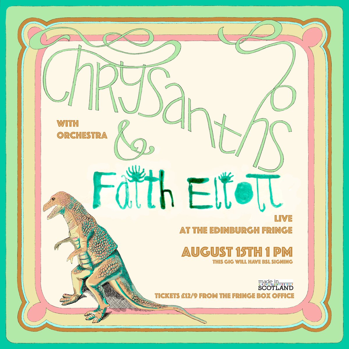 Emily Scott (@chrysanthsmusic) on Twitter photo This Tues afternoon! This show will have BSL throughout. St Vincent’s Chapel with <a href="/FaithEliott/">Faith Eliott</a>, cellist Jessica Kerr plays Rylan Gleave, and my album start to end with a glorious wealth of strings and band! 😊😊😊<a href="/edfringe/">Edinburgh Festival Fringe</a> <a href="/MadeinScotShows/">Made in Scotland</a> tickets.edfringe.com/whats-on/chrys… This Tues afternoon! This show will have BSL throughout. St Vincent’s Chapel with <a href="/FaithEliott/">Faith Eliott</a>, cellist Jessica Kerr plays Rylan Gleave, and my album start to end with a glorious wealth of strings and band! 😊😊😊<a href="/edfringe/">Edinburgh Festival Fringe</a> <a href="/MadeinScotShows/">Made in Scotland</a> tickets.edfringe.com/whats-on/chrys…