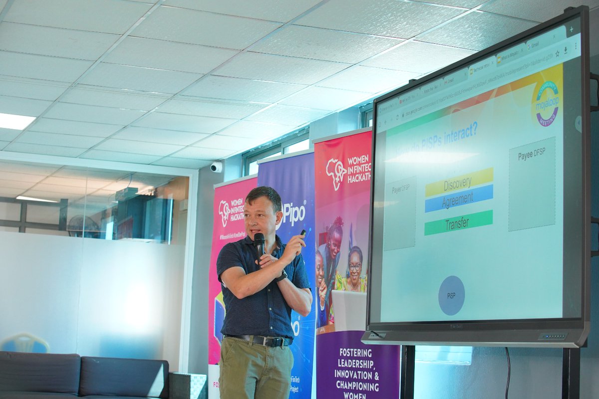 ugfinhub's tweet photo. Paul Baker from INFITX sharing more about mojaloop(Technical Introduction PISP)
@hipipo
#WomenInFinTech Hackathon Day3
#LeveOneProject
#IncludeEveryone https://t.co/VdXzcuxNsx