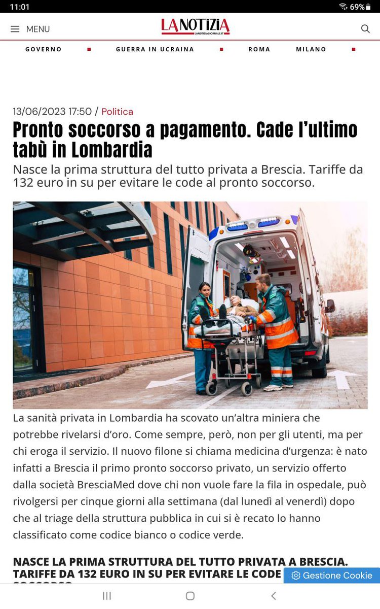 Reale_Scenari's tweet photo. #12agosto Digitate "Pronto Soccorso Privati" su Google: si spalanca un mondo. Aprono ovunque, in primis in Lombardia. Nascosta da grandi media avanza la Salute a 2 velocità. Si cura solo chi può: paga e salta le code. È il liberismo sanitario. Piace a 3/4 della classe dirigente https://t.co/lJGZ5XtbVZ