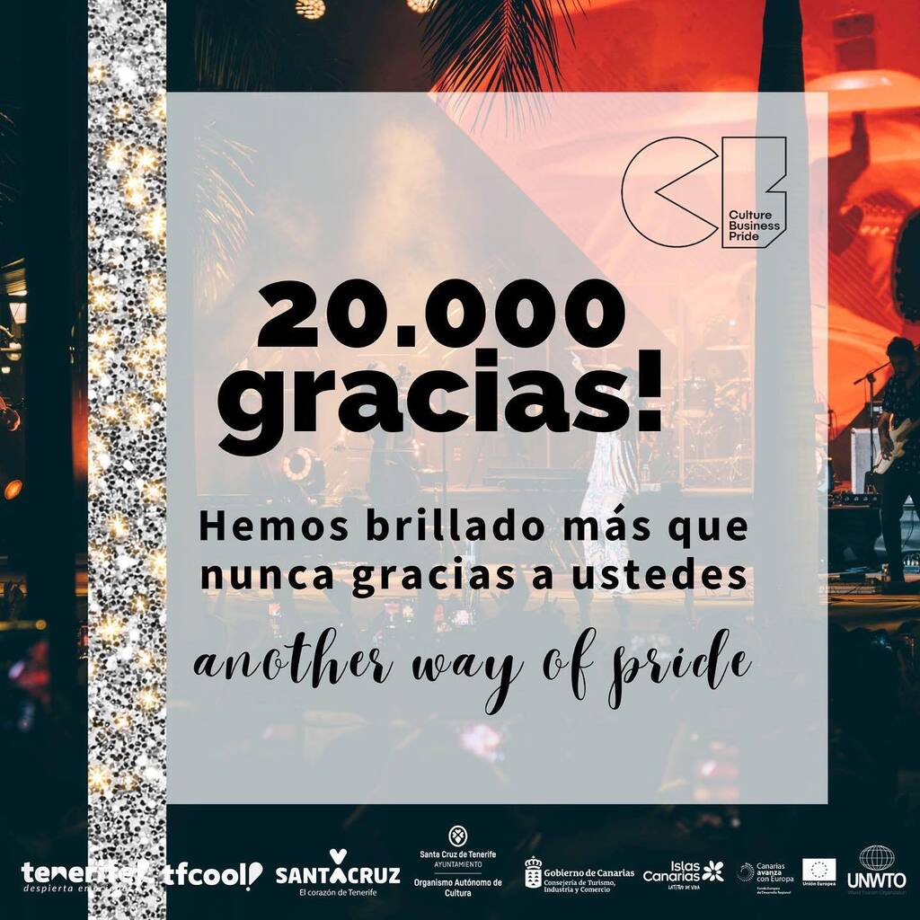 GRACIAS!
Más de 20.000 personas asistieron a todas las actividades del @culturebusinesspride 2023 consolidando uno de los proyectos más plurales, reflexivos e inclusivos del panorama de eventos LGTBIQ+ Europeos.
Gracias a ustedes que apoyaron una nueva e… instagr.am/p/Cv1t0Y2Inid/