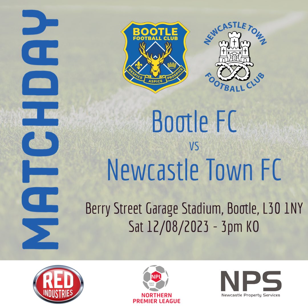 🔵⚪️ | IT’S MATCHDAY!

🆚 <a href="/Bootle_FC/">Bootle Football Club</a> (AWAY)
📆 12/08/2023
⏰ 3pm kick-off
🏟️ Berry Street Garage Stadium, L30 1NY
🏆 <a href="/NorthernPremLge/">The Pitching In Northern Premier League</a> 
💷 £8 adults, £4 concessions