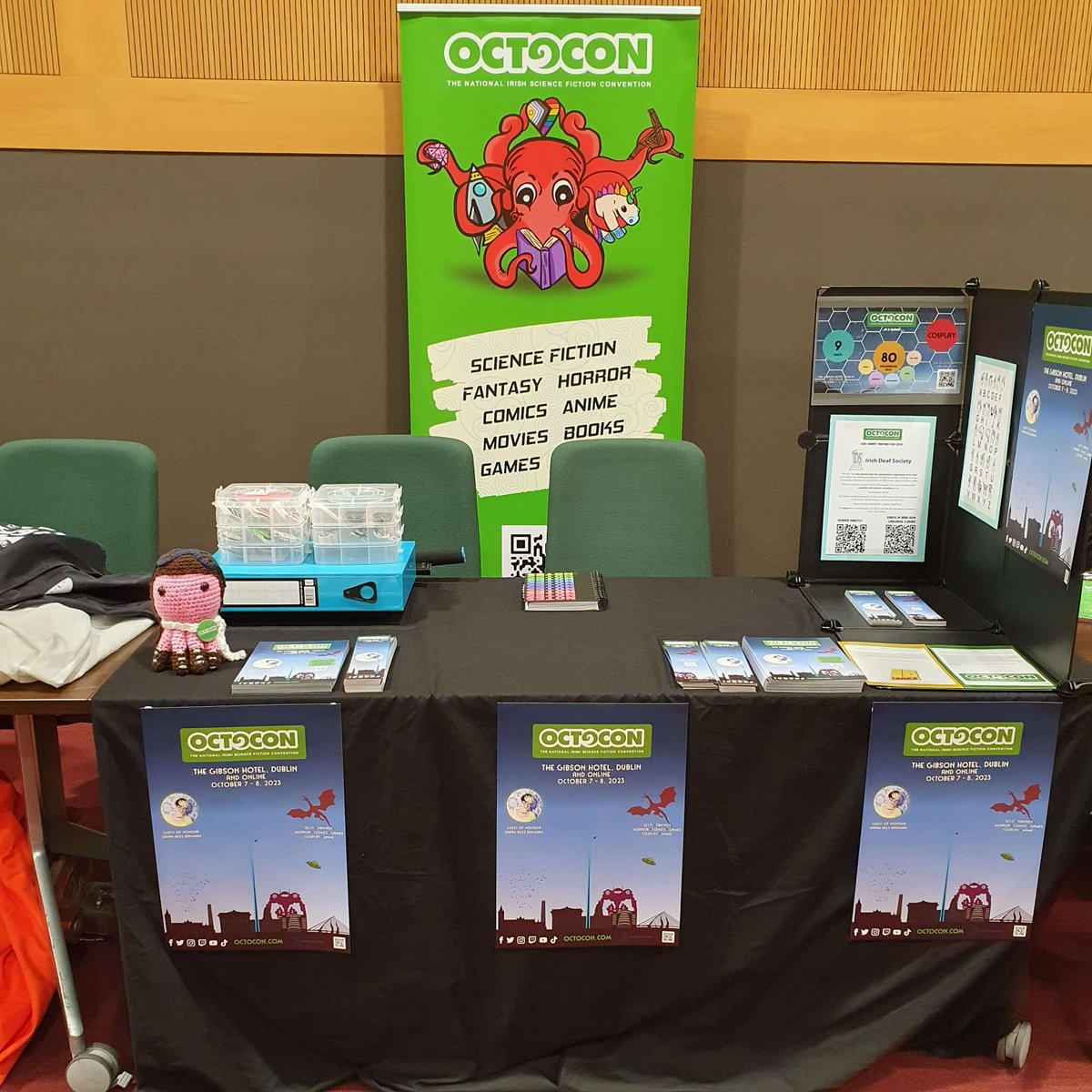 Today is the day, Dublin Comic Con is happening, Octocon has a fan table on level 1 near the Lego zone , come say hi to the team, ask questions or take photos.

#octocon #dublincomiccon #dcc