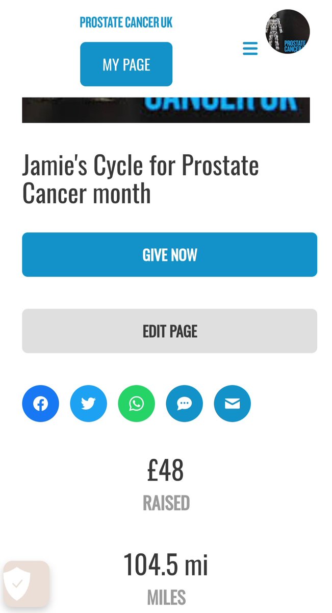 JamieSpencer92's tweet image. 104 miles in out of 200 miles for prostate cancer month.. Any donations would be much appreciated, thanks! #ProstateCancer #ProstateCancerMonth 

cyclethemonth.prostatecanceruk.org/fundraising/ja…