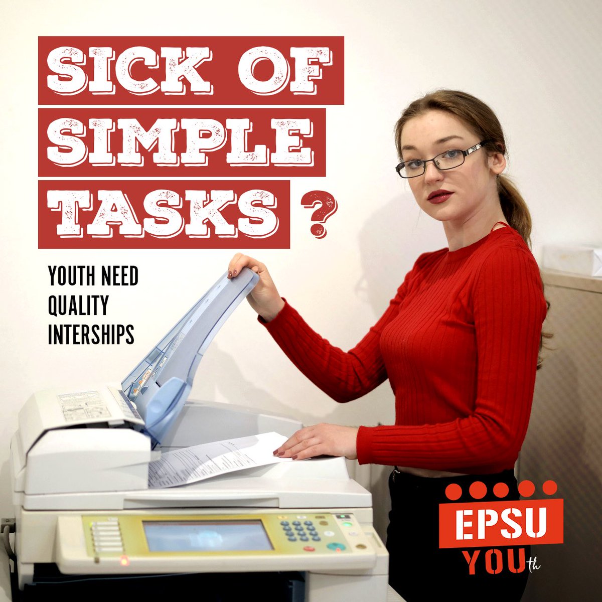 Today is #InternationalYouthDay! 💪We’re using the occasion to join <a href="/etuc_ces/">EUROPEAN TRADE UNIONS</a>’s fight for quality traineeships. 

😩Underpaid, exploited, frustrated? It’s tough being a young person - quality work is the least they deserve.